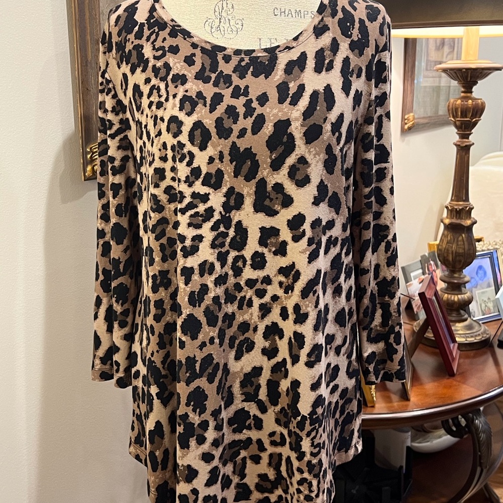 JM Collection 3/4 Sleeve Tunic Top Size M